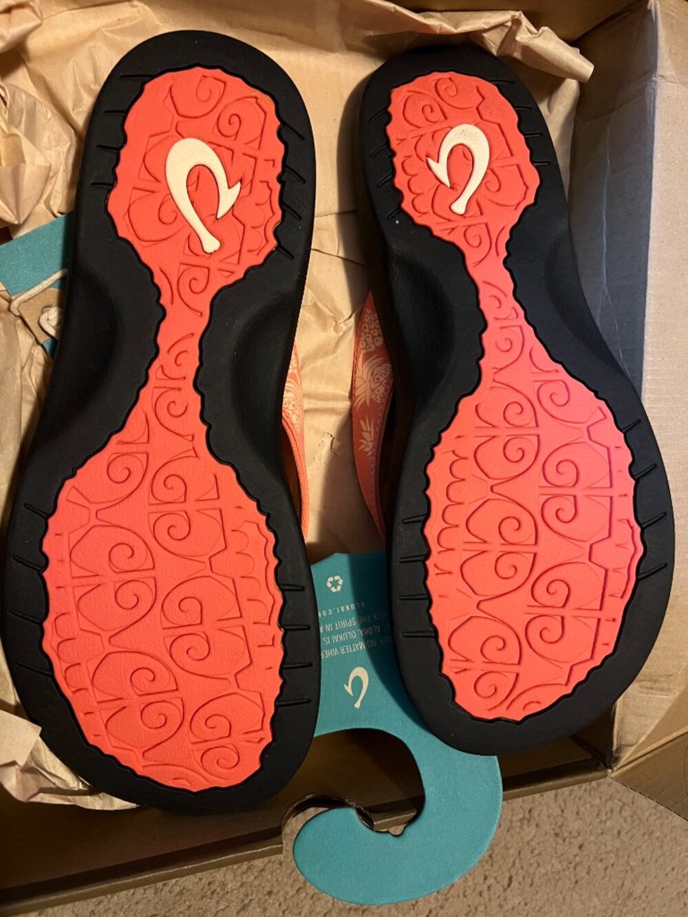 NEW OluKai 'Ohana Fusion Coral Sandal Flip Flops Women's Size 9 - Picture 5 of 6
